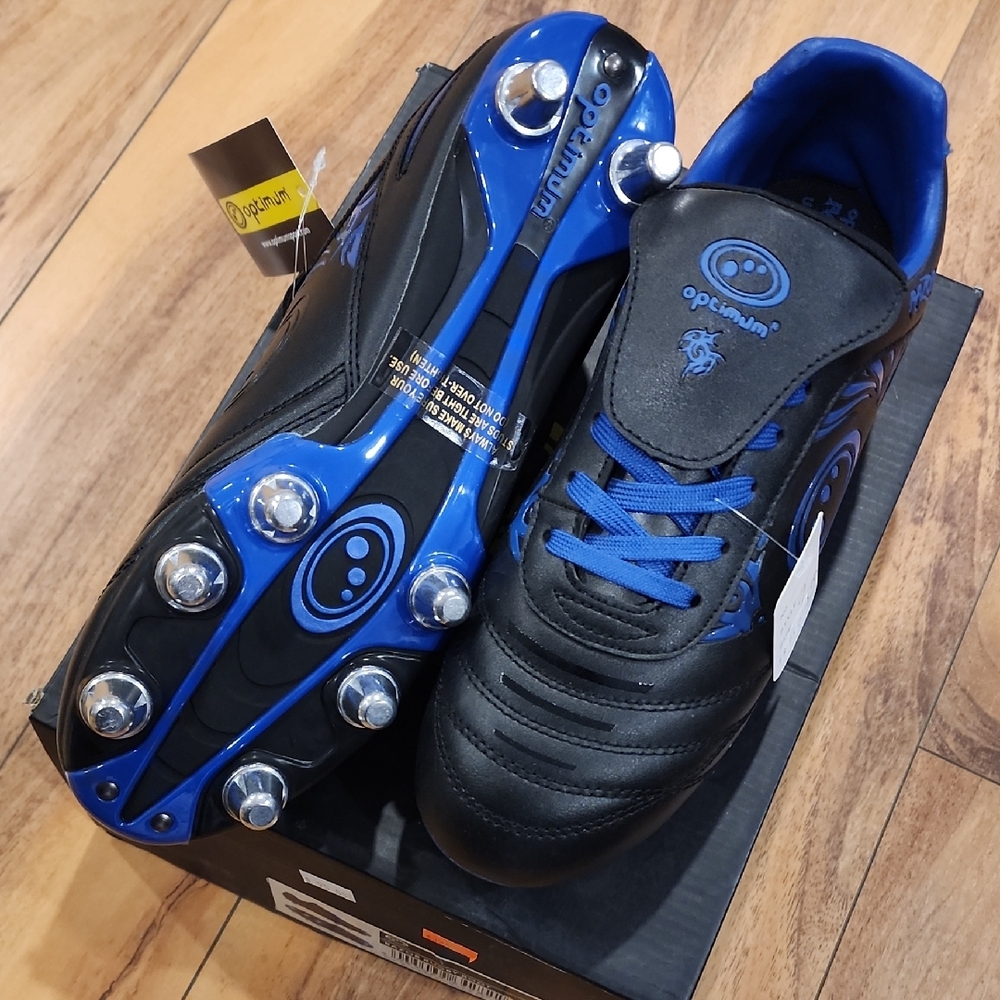 Optimum RAZER RUGBY BOOTS Black and Blue.